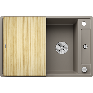 Blanco Axia III 45 S évier 523180 78x47cm, PuraDur tartufo, réversible, avec planche à découper en bois