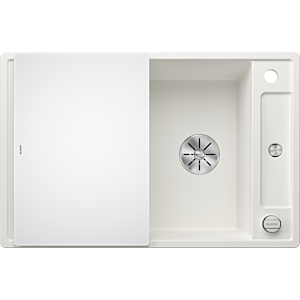 Blanco Axia III 45 S évier 523187 78x47cm, PuraDur blanc, réversible, avec planche à découper en verre
