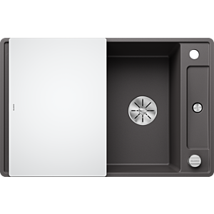 Blanco Axia III 45 SF évier 523200 77x47cm, PuraDur gris roche, réversible, avec planche à découper en verre