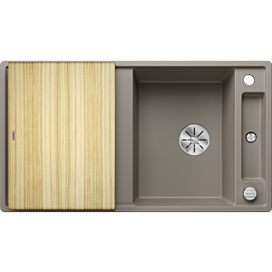 Blanco Axia iii 5 s sink 523212 91.5x47cm, PuraDur tartufo, reversible, with wooden cutting board