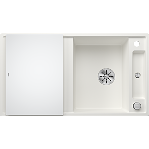 Blanco Axia iii 5 s évier 523219 91,5x47cm, PuraDur blanc, réversible, avec planche à découper en verre