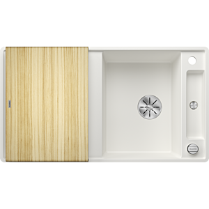 Blanco Axia iii 5 évier 5 pc 523228 90,5x50cm, PuraDur blanc, réversible, avec planche à découper en bois