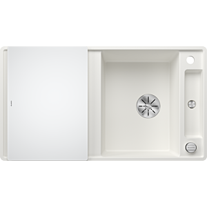 Blanco Axia iii 5 évier 5p 523234 90,5x50cm, PuraDur blanc, réversible, avec planche à découper en verre