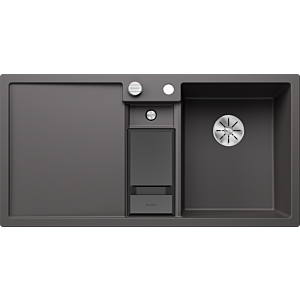 Blanco Collectis 6 S Silgranit Spüle 523345 100x51 cm,  felsgrau, Becken rechts, mit Ablauffernbedienung/Zubehör