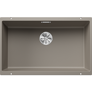 Évier Blanco Subline 700-u 523449 73x46cm, PuraDur, pour sous-plan, tartufo