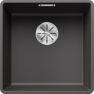 Blanco Subline 400-f évier 523495 42,7x42,7 cm, PuraDur gris roche, pour sous plan