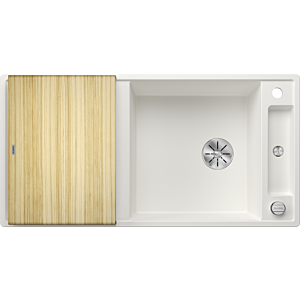 Blanco Axia iii xl 6 s évier 523504 100x47cm, PuraDur blanc, réversible, avec planche à découper en bois
