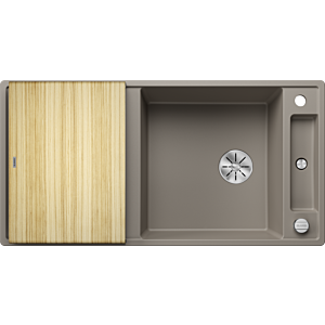 Blanco Axia iii xl 6 s sink 523507 100x47cm, PuraDur tartufo, reversible, with wooden cutting board
