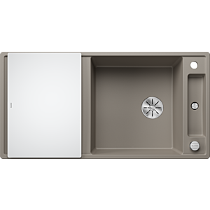 Évier Blanco AXIA III XL 6 S 523517 100x47cm, PuraDur tartufo, réversible, avec planche à découper en verre
