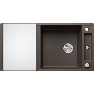 Blanco Axia iii xl 6 s évier 523519 100x47cm, PuraDur cafe, réversible, avec planche à découper en verre