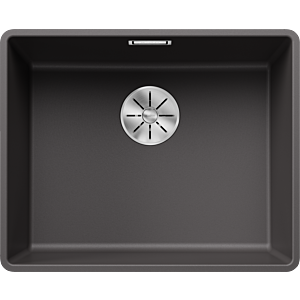 Blanco Subline 500-f sink 523533 52.7x42.7cm, PuraDur rock gray, for undercounter