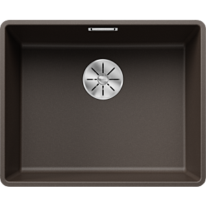 Blanco Subline 500-f évier 523537 52,7x42,7 cm, PuraDur cafe, pour sous plan