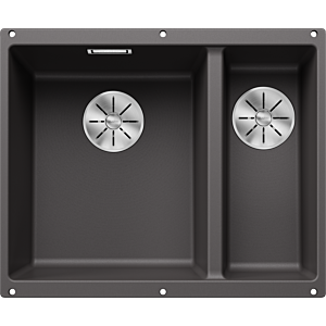 Blanco Subline 340/160-u sink 523549 55.5x46cm, PuraDur rock gray, left, for undercounter