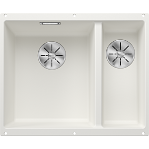 Blanco Subline 340/160-u Spüle 523552 55,5x46cm, PuraDur weiß, links, für Unterbau
