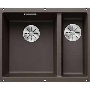 Blanco Subline 340/160-u sink 523557 55.5x46cm, PuraDur cafe, left, for undercounter