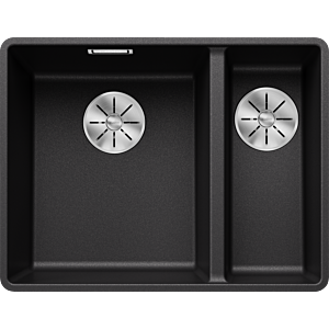 Blanco Subline 340/160-f sink 523568 55.2x42.7cm, PuraDur anthracite, left, for undercounter