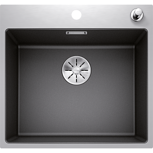 Blanco SUBLINE 500-IF / ASteelFrame sink 524111 54.3 x 51 cm, PuraDur anthracite, installation from above, with remote control