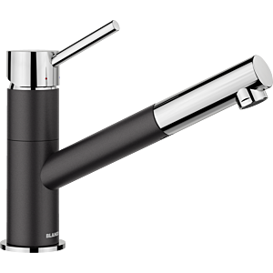 Blanco KANO-S kitchen faucet 526174 pull-out, SILGRANIT look, silgranit black