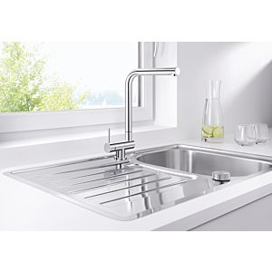Blanco Laressa -f kitchen faucet 521546 lever left, foldable, chrome