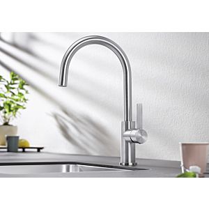 Robinet de cuisine Blanco CANDOR 523120 en acier inoxydable brossé