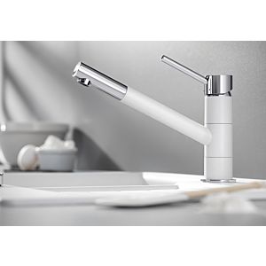 Blanco KANO kitchen faucet 525030 SILGRANIT look silgranit white