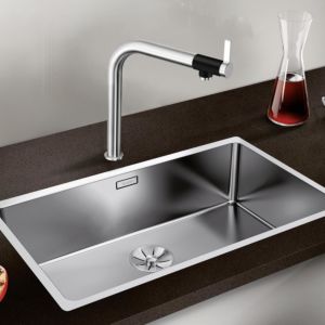 Blanco Andano 700-if évier 522969 74x44cm, Inox satin de soie, IF rebord plat