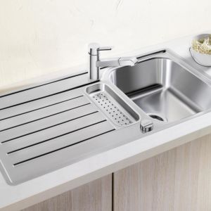 Blanco sink 517281 94 x 49 cm, Stainless Steel brush finish, reversible, with drain remote control / bowl