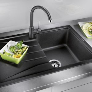 Blanco Sona 45 S sink 519662 78 x 50 cm, PuraDur anthracite, reversible, without drain remote control