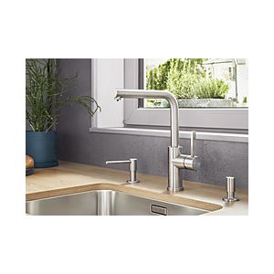 Blanco LANORA-F kitchen faucet 526181 low pressure, operating lever with vertical zero position, brushed stainless steel