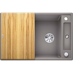Blanco Axia III 45 S évier 523175 78x47cm, PuraDur alumetallic, réversible, avec planche à découper en bois