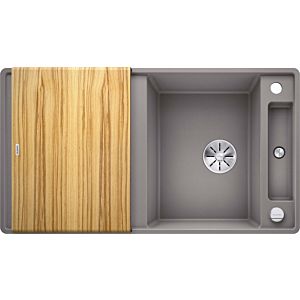 Blanco Axia iii 5 évier 5 pi 523227 90,5x50cm, PuraDur alumétallique, réversible, avec planche à découper en bois