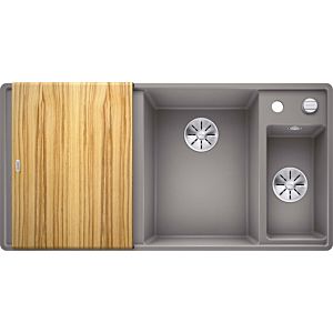 Blanco Axia iii évier sf 523485 99x50cm, PuraDur alumetallic, droite, avec planche à découper en bois