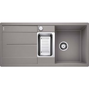 Blanco évier 519114 99x49cm, PuraDur alumetallic, réversible, avec télécommande de vidange / Accessoires