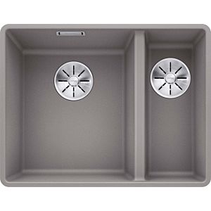 Blanco Subline 340/160-f Spüle 523570 55,2x42,7cm, PuraDur alumetallic, links, für Unterbau