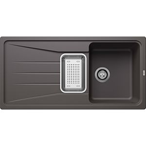 Blanco Sona 6 S évier 519681100 x 50 cm, PuraDur gris roche, réversible, avec cuve, sans télécommande de vidange