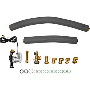 Bosch storage tank connection group 8718588480 with storage tank charging pump, storage tank positioned on the right