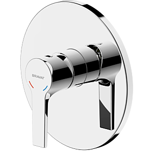 Ensemble mitigeur de douche encastré Bravat Chicago 3555062, mitigeur monocommande, chromé