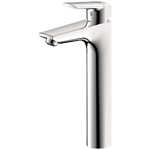 Bravat Valencia basin mixer tap 3519212 with high spout, tall, with click-drain, chrome