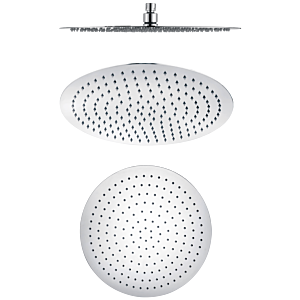 Pommeau de douche rond Bravat 3590737, chromé