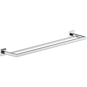Bravat Quaruna Bath Towel Rail 754510 Double, 600mm, Square, Chrome, Adhesive/Screw Mounting