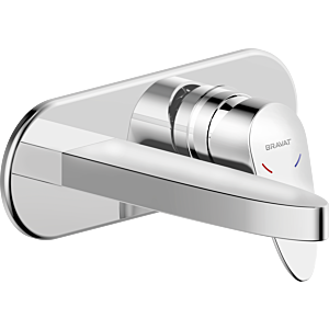 Bravat Palma wall-mounted washbasin mixer tap 3516462 complete set, chrome