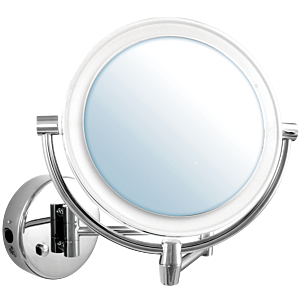 Miroir cosmétique Bravat Sitia 417510 chromé, éclairage LED, piles