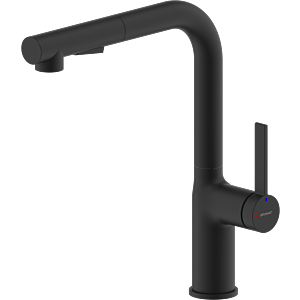 Bravat Torino kitchen faucet 3521379 with pull-out spray head, matte black