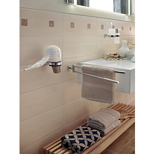 Bravat Quaruna towel rail 745610, 2-arm, chrome, for gluing or screwing