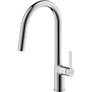 Bravat Torino kitchen faucet 3521322 with pull-out spray head, chrome