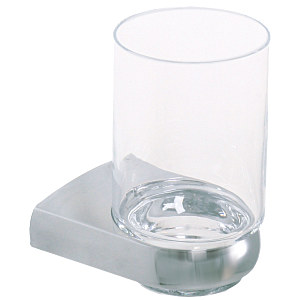 Porte-verre Bravat Metasoft 816110, cylindrique, transparent, chromé