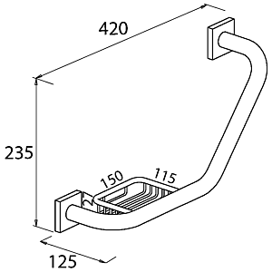 Bravat Quaruna Badewannengriff 754410 chrom