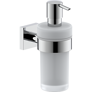 Distributeur de savon liquide Bravat Quaruna 753810, verre dépoli, chromé, à coller ou à visser