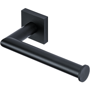 Porte-papier toilette Bravat Quaruna 759899 sans couvercle, carré, noir mat, à coller ou à visser