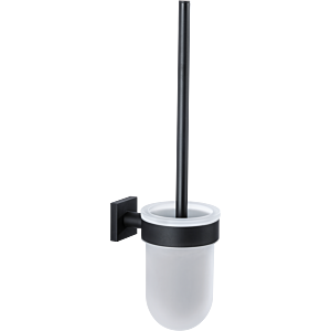 Bravat Quaruna WC-Wandgarnitur 754399 zum Kleben oder Schrauben, schwarz matt